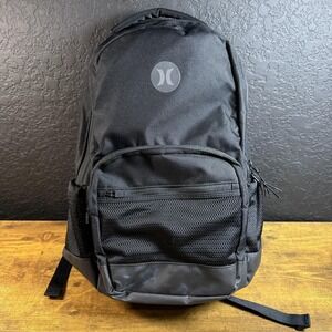 Hurley Patrol Backpack Black Laptop Sleeve Mesh Pocket School Travel Bag
